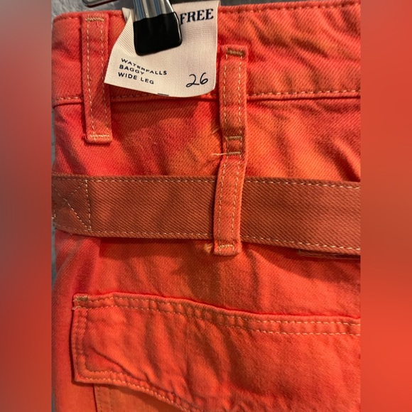 Free People Waterfalls Baggy Wide Leg Jeans We The Free Oklahoma Sun - Picture 10 of 14